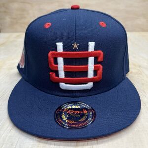 NEW 7 3/8 USA Rings Crwns United States Country Pride Fitted Cap Hat Blue